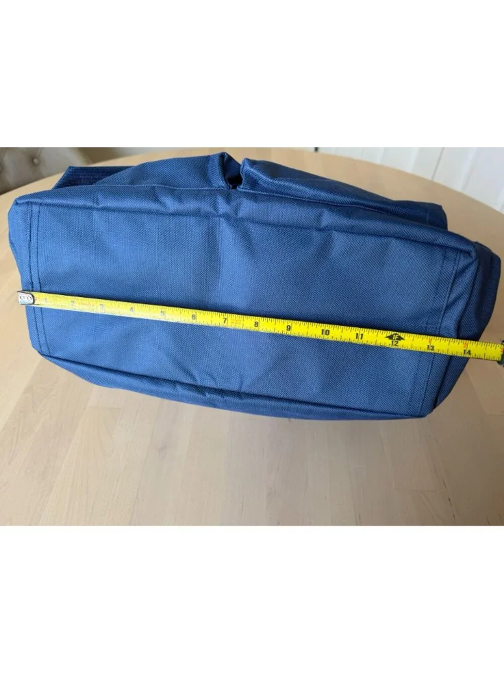 Waterproof Nylon Travel Tote Laptop Work Bag Navy Blue Multi Pocket Organizer